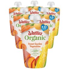 와티스 뉴질랜드 스위트 가든 야채 4~6개월 퓨레 이유식 Wattie's Sweet Garden Vegetables, 6개, 120g