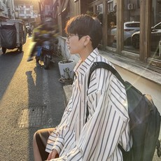 남성가을패션 남자가을코디 의류 루즈 세미 데일리 큰옷셔츠 코디 스타일 봄