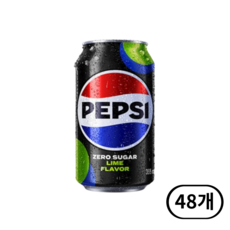 펩시 콜라 제로슈가 라임향, 355ml, 48개