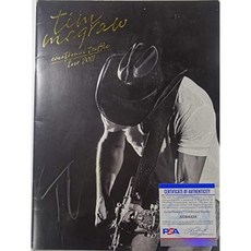 EOM Signed Tim McGraw 사인용 투어 북 프로그램 인증 Authentic Psa # AG64328 - E0783086ZVJM5G7, 기본, 기본