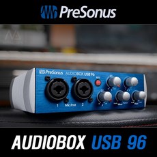 PRESONUS AudioBox USB 96 프리소너스 오디오 인터페이스 홈레코딩 마이크케이블 증정, AUDIOBOXUSB96