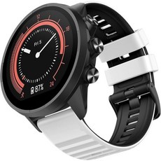 OVERSTEP Compatible with 순토 9 Baro Band 24mm Soft Silicone Watch Replacement for 7 D5 Smartwatch, White Black - 순토d5