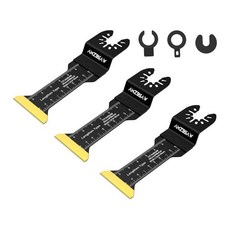 AMZB톱 32PCS 티타늄 진동 톱날 금속 절단 못용 다재다능한 재료 및 목재 플라스틱용 블레이드 키트 공구 핏 듀월트 료비 보쉬 밀워키, C-3 PCS, 1개
