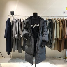 보브 니트후드 덕다운 패딩 점퍼