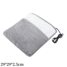 발난로 USB 전기 발 워머 플러시 히팅 온도 조절 가정 침실용 겨울 히터, 없음, 1) Gray C - USB