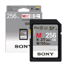 소니코리아정품 SF-M 시리즈 SDXC V60 UHS-II U3 메모리카드, SF-M256/T2 (256GB)