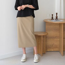 데일리앤 퓨레 H라인 일자 스판 밴딩 롱스커트