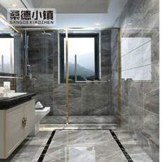 카페바닥 육각형 인조 불산타일 800x800 거실식당 미끄럼 방지 바닥벽돌 통체 석, 13 금빛 집안은 몸통 대리석이 두껍다.