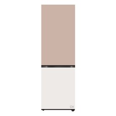 [색상선택형] LG전자 모던엣지 오브제컬렉션 2도어 냉장고 방문설치, 클레이브라운(상칸), 베이지(하칸), Q342GCB133S