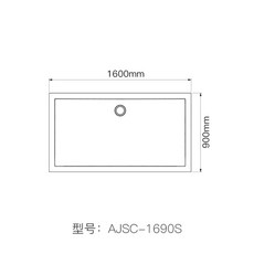 샤워실 미끄럼방지 바닥 발판 매트 캠핑카 카라반 트레이 대야 샤워 베드 욕실, 직사각형AJSC-1690S-AB