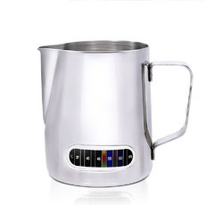 Sifei 템퍼러처 컨트롤 스티커 에치트 컵 스팀피쳐 600ml, 1개, Stainless Steel