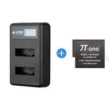 고프로 AHDBT-501 LCD 듀얼 충전기+배터리 히어로5, 1개
