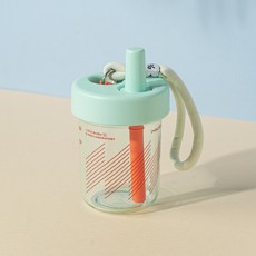 차코랩 트라이탄 빨대컵 캠핑 야외 사무실 진공 텀블러 휴대용 450ml, 트라이탄450ml, 민트, 1개