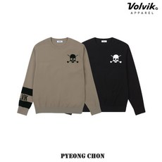 볼빅 가을 남성 골프 스컬 단가라 라운드 니트 VMKTM901