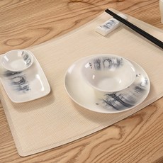메 가 럭 셔 리 고급 호텔 가정용 별장 중국식의 수공예품 레스토랑 매트리스 u 가죽 pu 매트리스 부채 형 단열 방수 오 일 방지 유럽식 식탁 매트리스 우편 부채 형 a, 상세페이지 참조