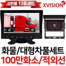 엑스비전 7인치LED모니터+화물차후방카메라세트/100만화소/130만화소/중장비/대형차/포크레인/버스, 1-1. 시모스100만+7모니터+배선5M+시거잭