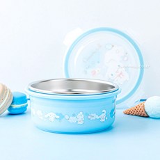 산리오 밀폐 원형 스텐도시락, 시나모롤, 1개