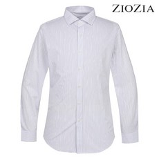 지오지아 남성 블루 핀스트라이프 패턴 셔츠