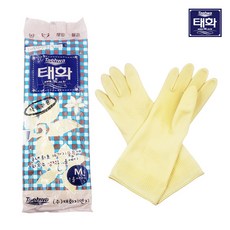 태화 고무장갑 올에이 중(M), 아이보리, 10개