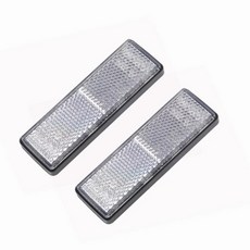 1pc/2pcs 자기 접착 반사판 안전 마크 신호 스트립 후면 위치 자전거 보트 캐러밴 울타리 트레일러 게이트, 03 2PCS White