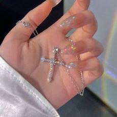 패션 여성 크리스탈 지르콘 펜던트 목걸이 소녀 체인 펑크 파티 주얼리