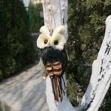 해외출고상품 인테리어 장식품 부엉이 장식품 집들이선물부엉이. 다람쥐 쁘띠 동물 걸이 수제 초제 차내집 벽-62852, 옵션08