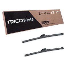 [해외정품] Trico 화이트 45.7cm(18인치) 익스트림 웨더 겨울 자동차 교체 앞유리 와이퍼 블레이드 2개 팩 (35 1818), [미국직배송] 19