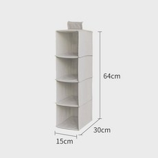 면 린넨 옷장 행거 수납 행거백 서랍장 옷장 속옷 수납 신기 기숙사 다층, 그레이 스몰 4단 서랍장 없음 15x30x64, 모델 - 린넨장