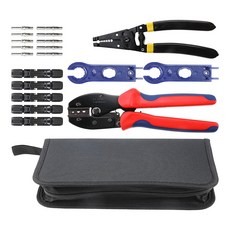 2.5/4.0/6.0Mm² 태양광 패널 PV 케이블용 태양광 크림퍼 도구 키트 태양광 커넥터 조립 도구 스패너 도구 K, 검은색, 1개