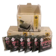 맥반석구이김선물용(6봉지.12봉지) 맥반석김 (5일장터김)불맛나는김맛, 6봉, 45 g
