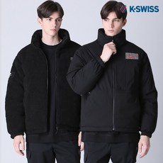 [케이스위스] [(K-SWISS)] 시크 리버시블 덕다운 양털 후리스 패딩