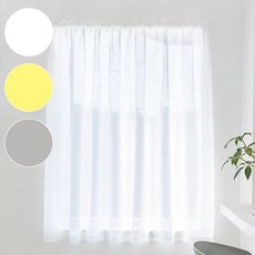 붙이는 쉬폰 커텐 주름 찍찍이 현관문 커튼 가리개 방 z18*7516xM, 옐로우 120 X
