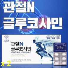 관절엔 조인트 글루코사민 황산염 상어연골 초록입홍합 해조 칼슘 관절영양제 무릎 관절 연골 관리복합식품 건강 에좋은 영양제, 2개