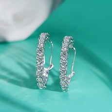 시뮬럿 다이아 925 실버 모이사나이트 링 귀걸이