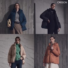 [백화점 정품] 크레송 CRESSON 23FW 퀼팅 시베리안 하프 다운 점퍼 자켓 1종