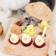  바잇미 강아지 농장 타이쿤 노즈워크 장난감 텃밭 + 밤고구마 3p + 감자 3p + 옥수수 3p 세트, 혼합색상, 1세트 