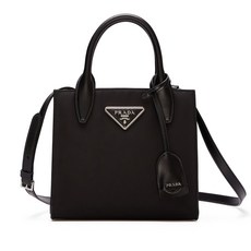 명품_애트니 플라크 나일론 미니 토트백 1BA298 2DLN F0002 BLACK