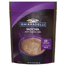 Ghirardelli Chocolate Company Hot Chocolate Mocha Pouch 10.5 Ounce 기라델리 초콜릿 컴퍼니 핫 초콜릿 모카 파우치 10.5온, 1개, 297g, 1개