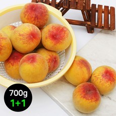 2024년 첫수확 하우스 영동 복숭아 황도 제철과일 산지직송, 하우스 황도 복숭아 700g 1+1, 2개