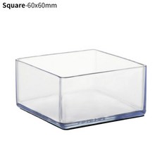 상다리부속 4개 실리콘 패드 투명한 테이블과 의자 다리 PVC 모자 둥근 바닥 발 덮개 미끄럼 방지 가구 보호자, [18] 60x60mm-Square