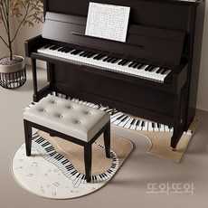 피아노전용매트 흡수 바닥 쿠션 소음 의자 스톨 미끄럼방지 카페트, 110x110cm, E. 스틸피아노