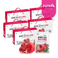 퓨테라 저온착즙 100%NFC 착즙석류 통째로 착즙한 루비석류 100% 42포 84포 105포, 105팩, 70ml