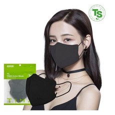 TS 뉴티마 새부리형 컬러마스크 대형 KF94, 5개입, 10개, 블랙