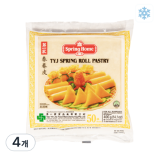 터보마켓 싱가폴 춘권피 6인치 15cm 스프링롤 만두피, 400g, 4개