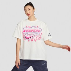 우먼스 나이키 스포츠 댄스 오버사이즈 반팔 티셔츠 - 133 FZ1147