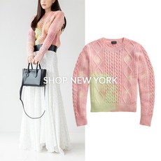 POLO RALPH LAUREN TIE-DYE CABLE-KNIT SWEATER