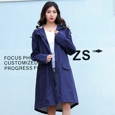 남녀공용 트렌치 하프우비 레인코트 캠핑 골프 낚시 여행용 비옷 우의 수납가방포함