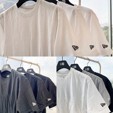 뉴에라 무지 에센셜 반팔 티셔츠 3팩 화이트 블랙 그레이 멀티 밀리터리 (선물용 쇼핑백 증정) 12715309