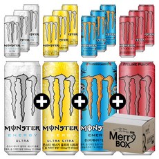 355ml x 12캔 혼합선택 몬스터 에너지 울트라 파라다이스 펀치 망고, 12개, 02){울트3+시트3+망고3+펀치3}