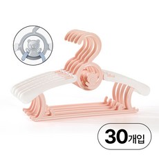 가이하다 코팅 논슬립 옷걸이, 핑크, 30개